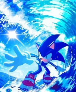 Sonic Surfing paint by number