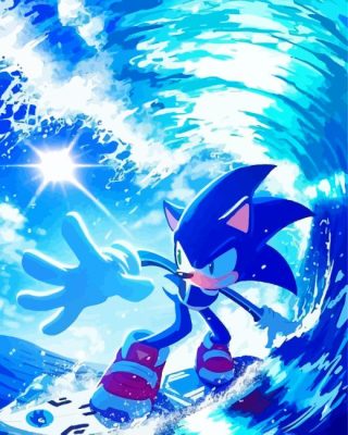 Sonic Surfing paint by number