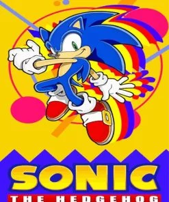 Sonic The Hedgehog Poster paint by numbers