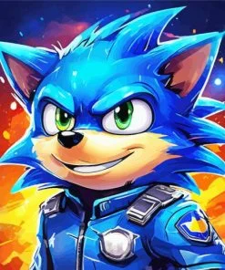 Sonic The Hedgehog paint by numbers