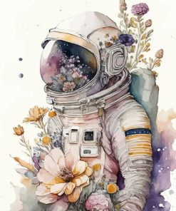 Space Blooming Flowernaut Paint By Numbers