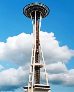 Space Needle In Seattle Paint By Numbers - Numeral Paint Kit