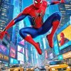 Spider Man In Times Square paint by numbers