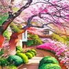 Spring Japanese Garden paint by numbers
