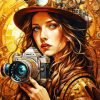 Steampunk Girl And Camera paint by numbers