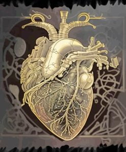Steampunk Heart paint by numbers