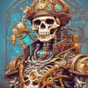 Steampunk Skeleton paint by numbers