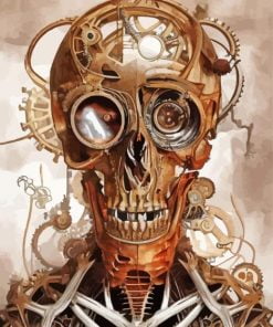 Steampunk Skull paint by numbers