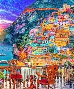 Sunset In Positano paint by numbers