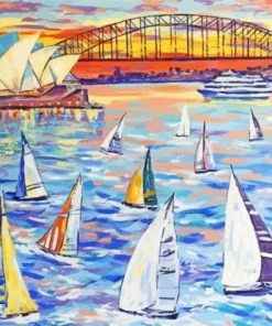 Sydney Harbour Boats Art paint By Numbers
