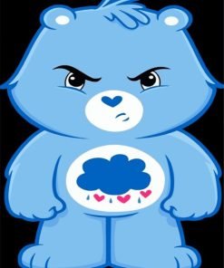 Grumpy Angry Care Bear Paint By Number