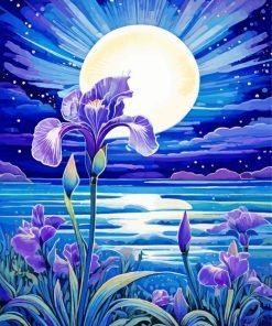 The Rising Moon paint by numbers