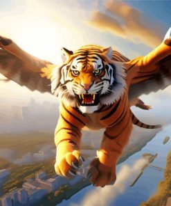 Tiger Flying paint by numbers