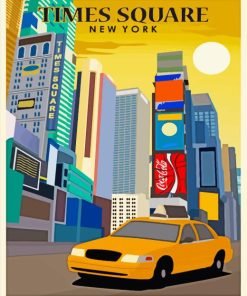 Times Square Poster paint by numbers