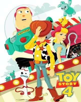 Toy story animated movie paint by numbers