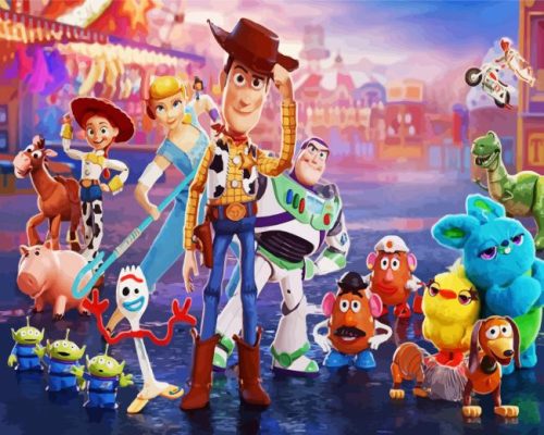 Toy story characters paint by number