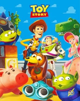 Toy story disney movie paint by numbers