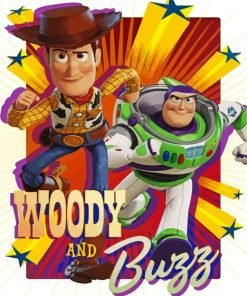 Toy story wood and buzz paint by numbers