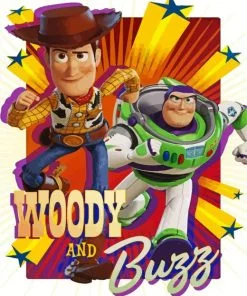 Toy story wood and buzz paint by numbers