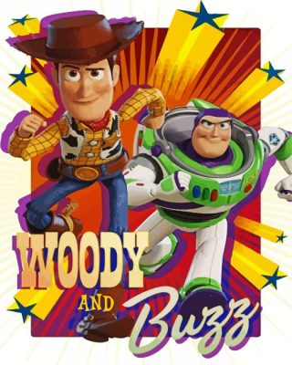 Toy story wood and buzz paint by numbers