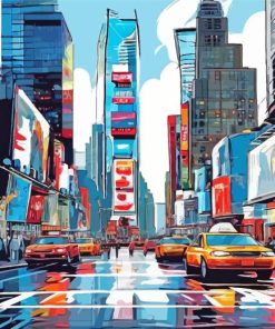 US Times Square paint by number