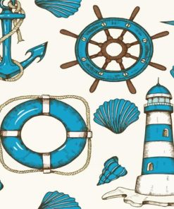 Vintage Nautical Set paint by numbers