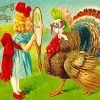 Vintage Thanksgiving Postcard paint by numbers