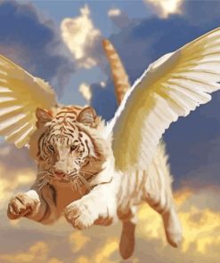 White Flying Tiger paint by numbers