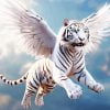White Winged Flying Tiger paint by numbers