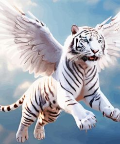 White Winged Flying Tiger paint by numbers