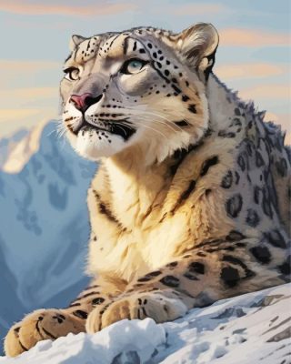 Wild Snow Leopard Paint By Numbers