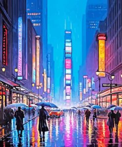 Winter Times Square paint by number