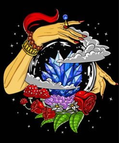 Crystal Ball Illustration Paint By Number