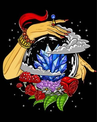 Crystal Ball Illustration Paint By Number