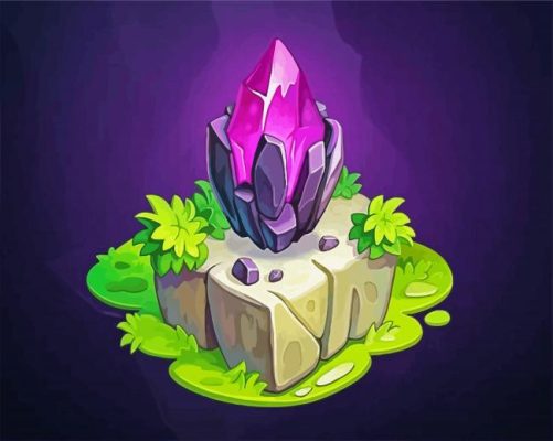 Aesthetic Purple Crystal Paint By Number