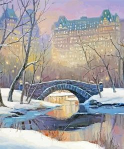 Aesthetic Winter Central Park Paint By Number
