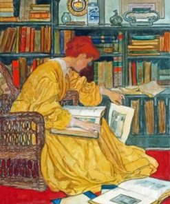 Woman In The Library Paint By Numbers