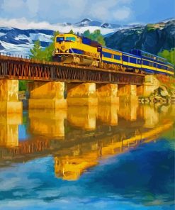 Alaska Railroad reflection Paint By Number