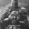 Black And White Templar Paint By Number