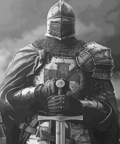 Black And White Templar Paint By Number