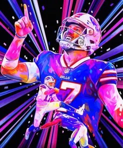 Buffalo Bills Josh Allen Art Paint By Number