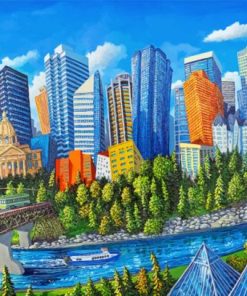 Edmonton Skyline Paint By Number