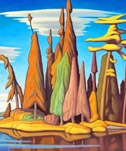 Group of seven paint by numbers