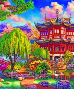 Japanese Park Garden paint by numbers