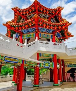 Malaysia Thean Hou Temple Paint by numbers