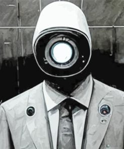 Monochrome Cameraman Paint By Number