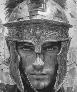 Monochrome Warrior Paint By Number