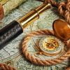 Nautical Compass And Spyglass Paint By Numbers