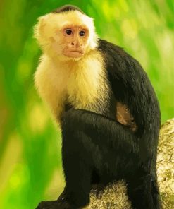 Panamanian White Faced Capuchin Monkey Paint By Number