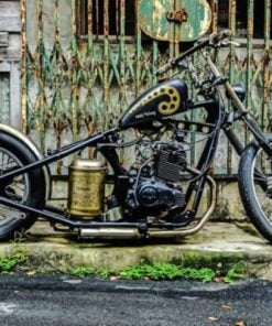 Rusty Old Harley Davidson Paint By Numbers